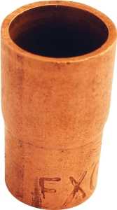 Nibco 600 Series W00925T Reducing Pipe Coupling, 1-1/4 x 1 in, FTG x Sweat, Copper, 439 psi Pressure