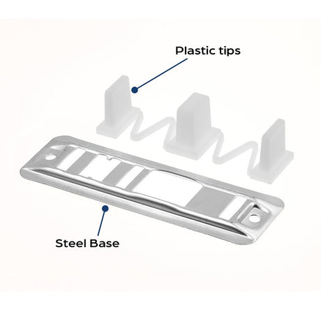 Prime-Line N 6661 Closet Door Guide, Plastic/Steel, White, Floor