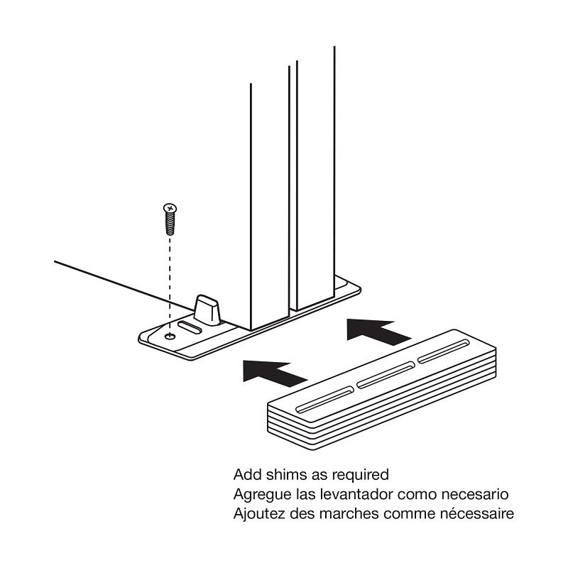 Prime-Line N 6661 Closet Door Guide, Plastic/Steel, White, Floor