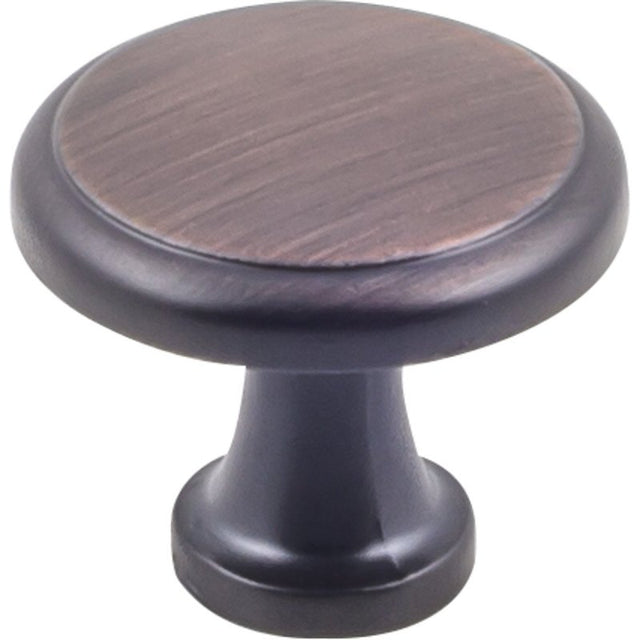 Hardware Resources K997BORB-10 Cabinet Knob, Traditional, 1-3/16 in Dia, Zinc, Brushed Oil-Rubbed Bronze, 10/PK