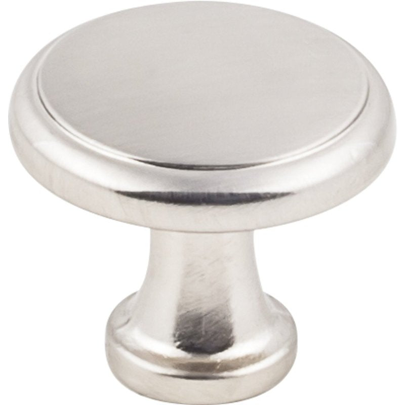 Hardware Resources K997SN-4 Cabinet Knob, Traditional, 1-3/16 in Dia, Zinc, Satin Nickel, 4/PK