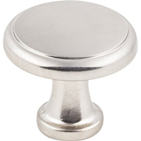 Hardware Resources K997SN-4 Cabinet Knob, Traditional, 1-3/16 in Dia, Zinc, Satin Nickel, 4/PK