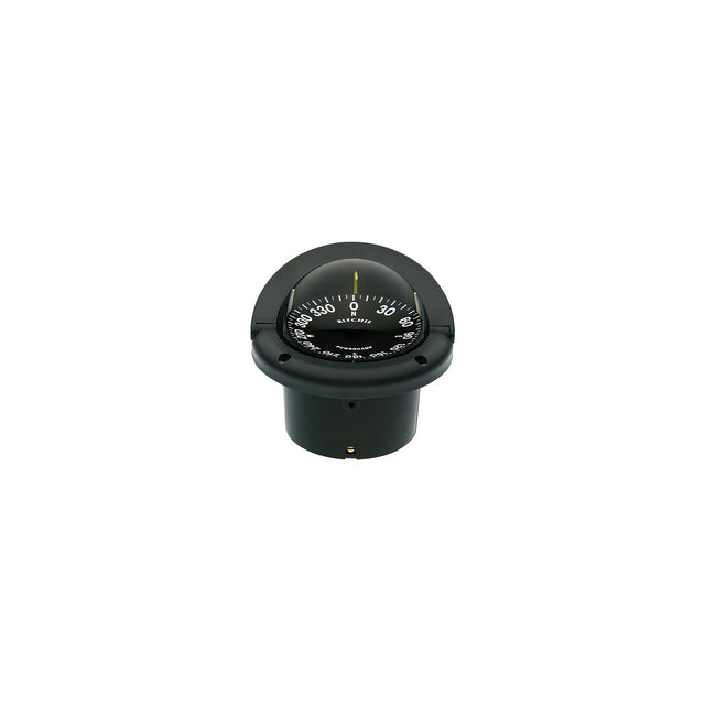 Helmsman Compass-Flush Mt., Flat Dial, Black