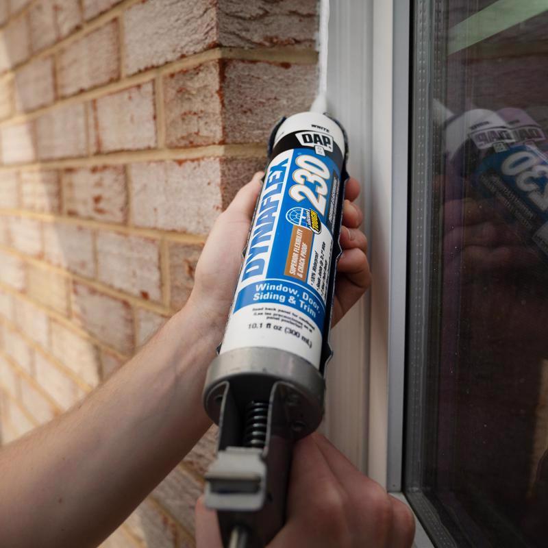 DAP Dynaflex 230 White Premium Latex Door/Siding/ Window Sealant 10.1 oz, Pack of 12