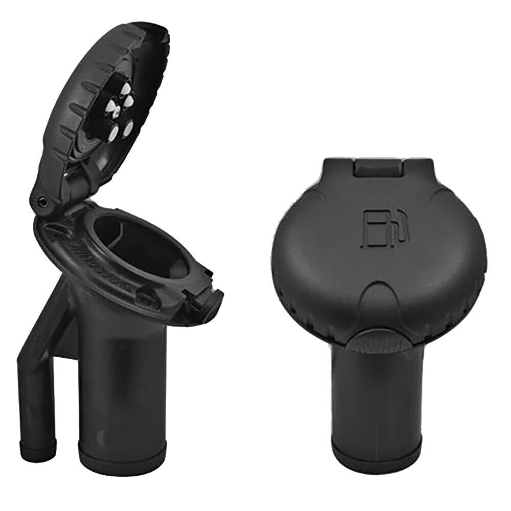 Attwood 99DFPVAB1S Angled Gas Deck Fill For Pressure Release Systems, Black Plastic Cap