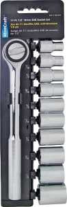 Vulcan 11PC-4S Socket Set, Chrome Vanadium Steel, Chrome