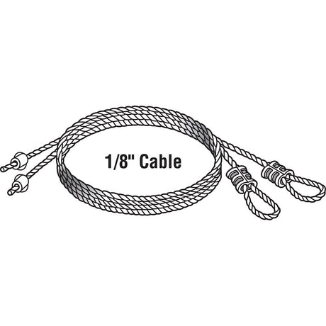 Prime-Line GD 52183 Aircraft Cable, 1/8 in Dia, 8 ft 6 in L, 2155 lb Working Load, Carbon Steel, Galvanized