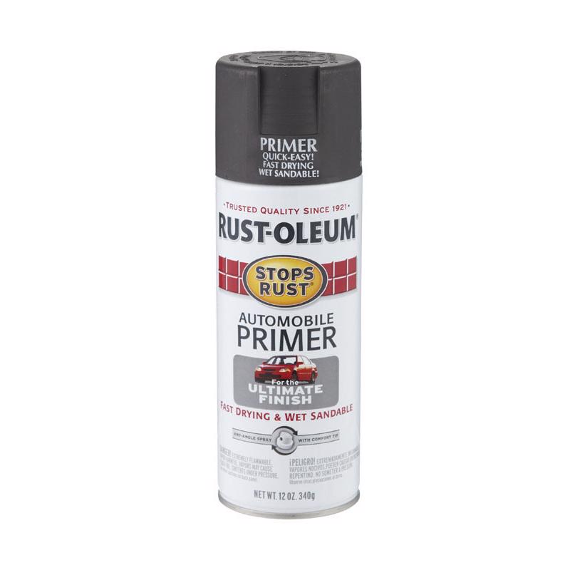 Rust-Oleum Stops Rust Dark Gray Flat Oil-Based Alkyd Spray Primer 12 oz, Pack of 6