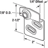 Prime-Line N 6667 Roller Assembly, 7/8 in Dia Roller, Steel, 2-Roller, 90 lb