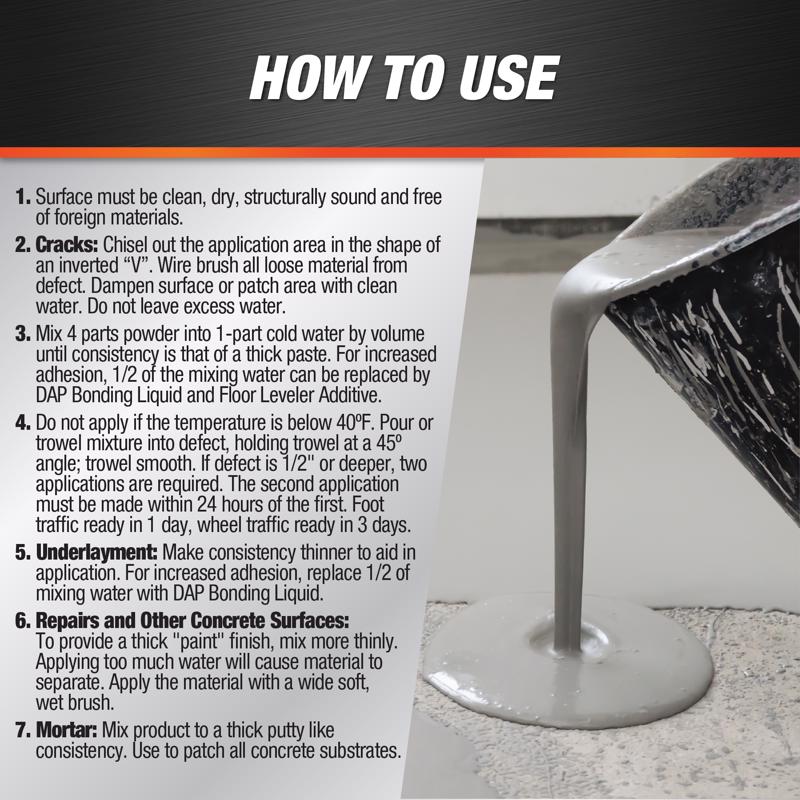 DAP Concrete Resurfacer 10 lb Gray, Pack of 4