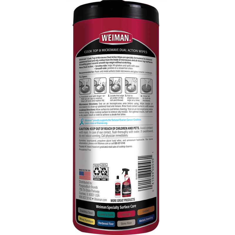 Weiman No Scent Cooktop Cleaner 30 ct Wipes