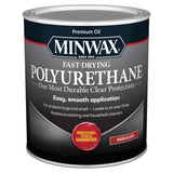 Minwax Gloss Clear Oil-Based Fast-Drying Polyurethane 1 qt, Pack of 4
