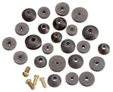 Plumb Pak PP805-21 Faucet Washer Assortment, Beveled, Brass/Rubber, For: Sink and Faucets