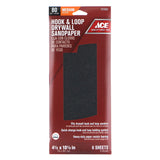 Ace 10-1/2 in. L X 4-1/2 in. W 80 Grit Silicon Carbide Drywall Sanding Sheet 6 pk, Pack of 5