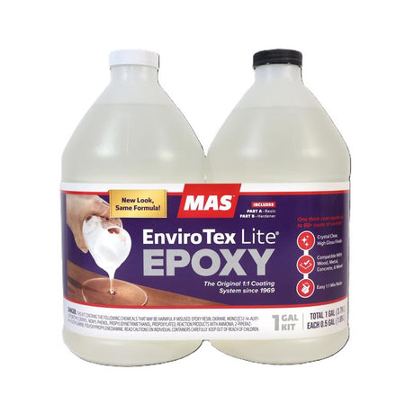 MAS High-Gloss Clear Finish 1 gal, Pack of 2