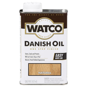 WATCO Transparent Natural Oil-Based Danish Oil 1 pt, Pack of 6
