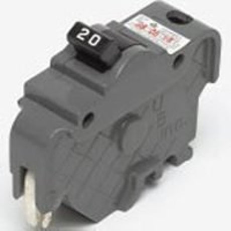 Federal Pacific UBIF20N Replacement Circuit Breaker, Type NA, 20 A, 1-Pole, 120 V, Standard Trip, Plug Mounting, Gray