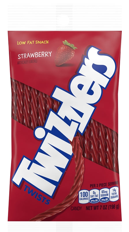 Twizzlers TWZ12 Candy and Gum Licorice, Strawberry, 7 oz Bag, Pack of 12