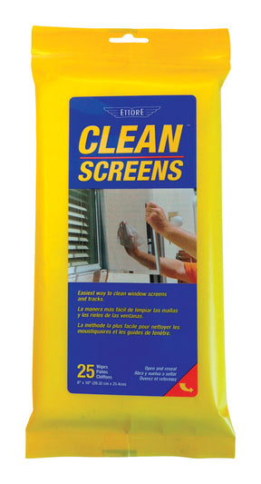 Ettore Screen Cleaner 25 ct Wipes, Pack of 12