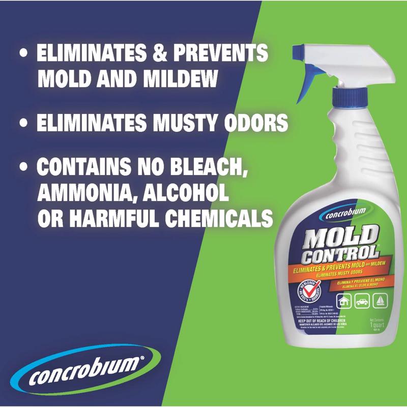 Concrobium 025-001 Mold Control, 1 gal, Liquid, Odorless, Clear, Pack of 4