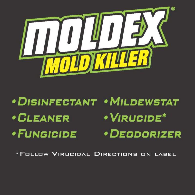 Moldex Mold Killer No Scent Disinfectant Deodorizer and Cleaner 1 gal, Pack of 4