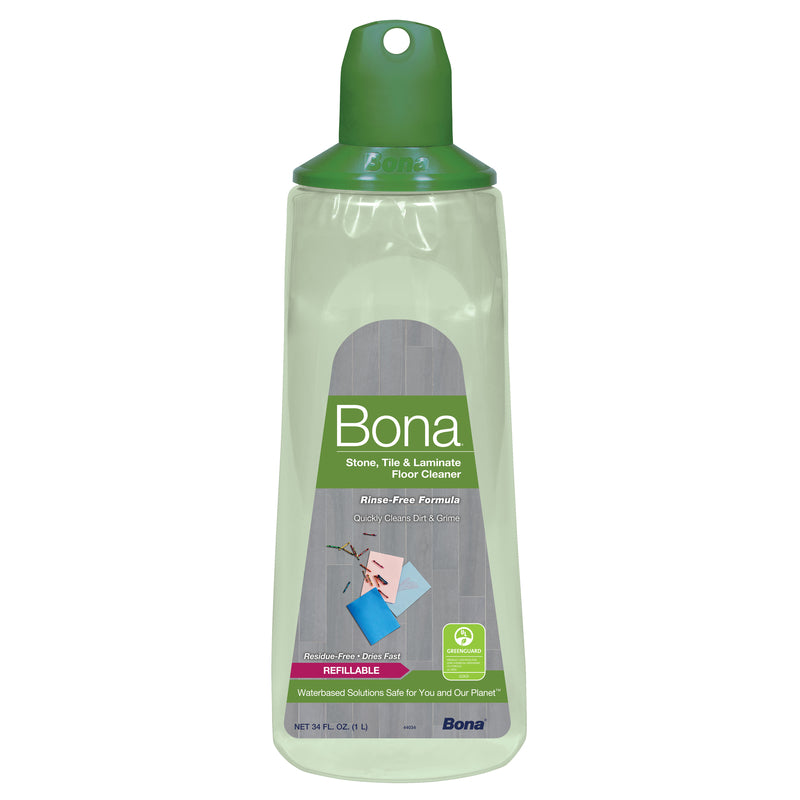 Bona No Scent Floor Cleaner Refill Liquid 34 oz, Pack of 8