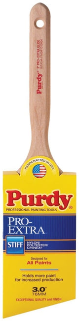 Purdy 144152730 Trim Brush, Natural Hardwood Handle, 3 in W, Nylon/Polyester Bristle