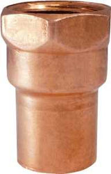 Nibco W01060C Adapter, 1/2 x 1/4 in, Female Solder Cup x FNPT, Copper, 722 psi Pressure