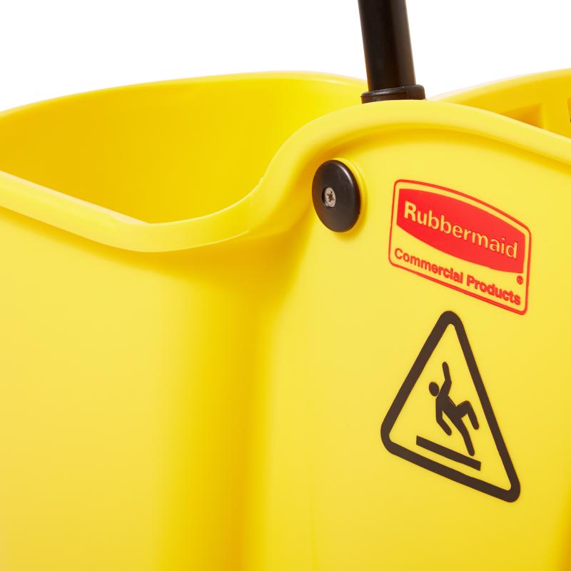 Rubbermaid Tandem 31 qt Wringer Bucket Yellow