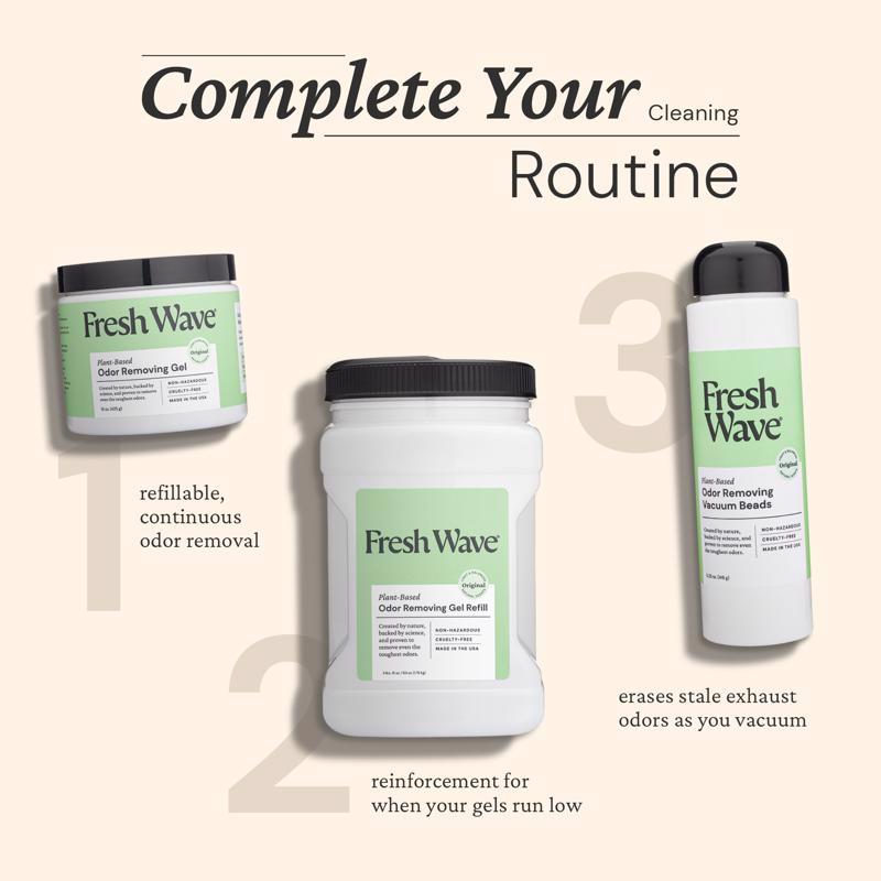 Fresh Wave Natural Scent Odor Removing Gel 15 oz Gel, Pack of 6