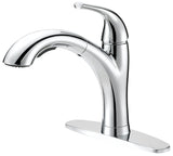 Boston Harbor TOBI21040009CP Pull-Out Kitchen Faucet, 1.8 gpm, 1-Faucet Handle, 1, 3-Faucet Hole, Metal/Plastic