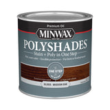 Minwax PolyShades Semi-Transparent Gloss Mission Oak Stain/Polyurethane Finish 1/2 pt, Pack of 4