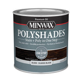 Minwax PolyShades Semi-Transparent Gloss Classic Black Stain/Polyurethane Finish 1/2 pt, Pack of 4