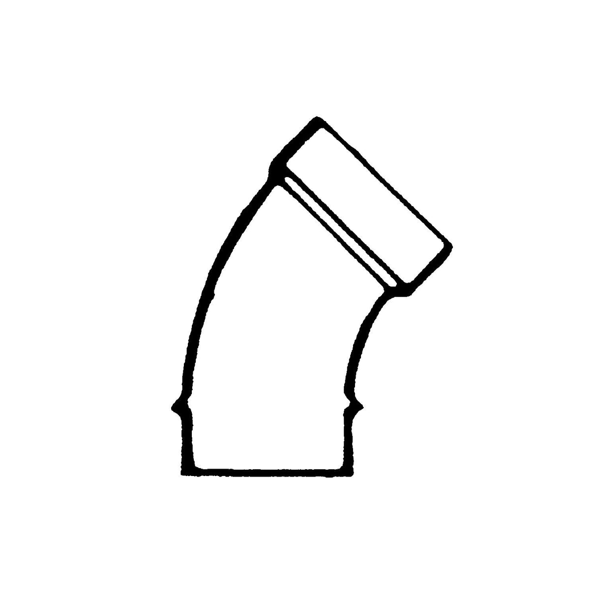 45 ST ELBOW 1 1/2IN ABS