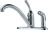Delta Classic Series 300-DST Kitchen Faucet with Integral Spray, 1.8 gpm, 1-Handle, Brass, Chrome Plated, Deck