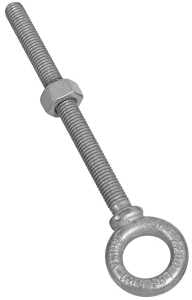 National Hardware N245-167 Eye Bolt, 1/2-13 Thread, Coarse Thread, 5-7/8 in L Thread, 1 in ID x 1-3/4 in OD Dia Eye