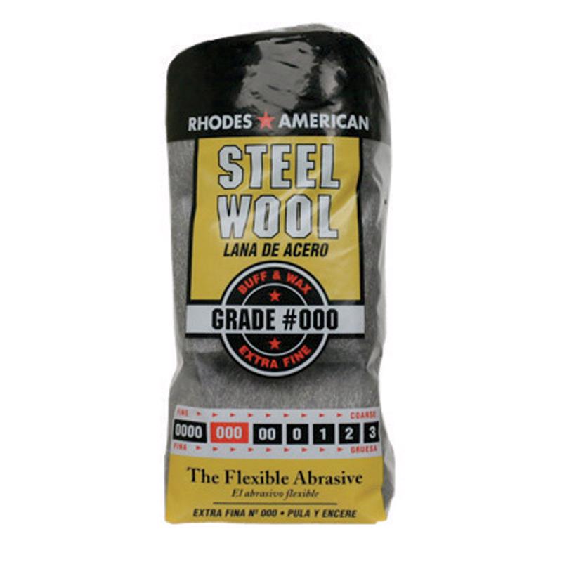 Rhodes American 000 Grade Extra Fine Steel Wool Pad 12 pk, Pack of 6