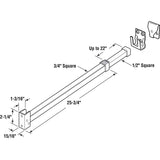 Prime-Line U 9921 Security Bar, Aluminum