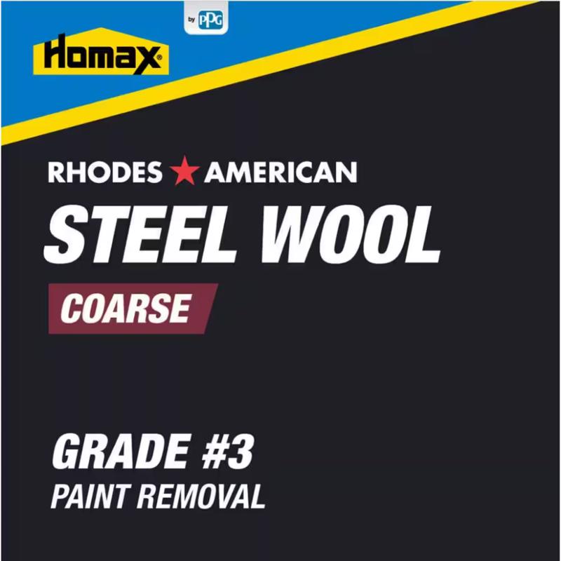 Rhodes American 3 Grade Coarse Steel Wool Pad 12 pk, Pack of 6