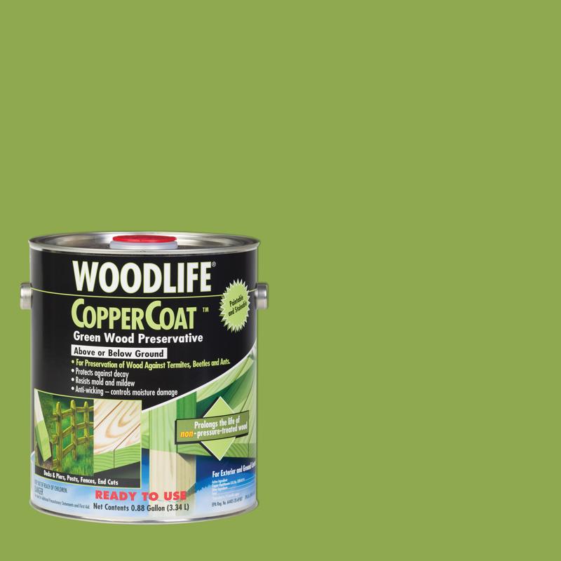 Woodlife Coppercoat Green Water-Based Wood Preservative 0.88 gal, Pack of 4