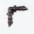 Raindrip 314025B Tubing Elbow, 1/4 in Connection, Barbed, Plastic, Black
