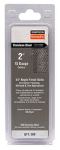 Simpson Strong-Tie S15N200SFB Collation Nail, 2 in L, 15 ga Gauge, Stainless Steel, D-Style, Smooth Head