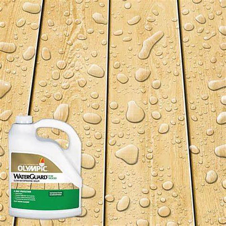 Olympic WaterGuard Low Luster Clear Oil-Based Waterproofer Wood Protector 1 gal, Pack of 4