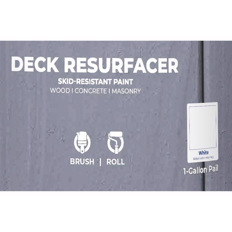 AMES Safe-T-Deck Semi-Gloss White Anti-slip Coating 1 gal, Pack of 4