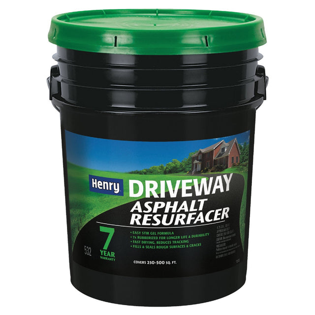 Henry HE532 Series HE532410 Driveway Resurfacer, Liquid, Black, Slight, 5 gal Pail