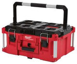 Milwaukee PACKOUT 48-22-8425 Tool Box, 100 lb, Polymer, Red, 22.1 in L x 16.1 in W x 11.3 in H Outside