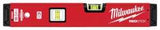 Milwaukee REDSTICK Series MLBXM16 Magnetic Box Level, 16 in L, 2-Vial, Magnetic, Aluminum, Red