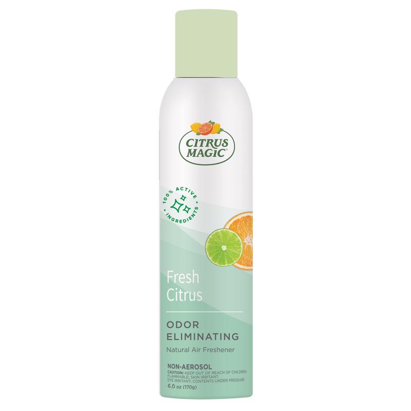 Citrus Magic Tropical Citrus Blend Scent Air Freshener Spray 6 oz Aerosol, Pack of 6