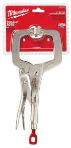 Milwaukee Torque Lock 48-22-3521 Locking C-Clamp, 4 in Max Opening Size, 4 in D Throat, Alloy Steel Body, Silver Body