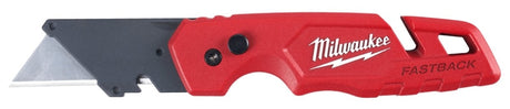 Milwaukee FASTBACK 48-22-1502 Utility Knife, 1.27 in L Blade, 0.02 in W Blade, Stainless Steel Blade, 5-Blade
